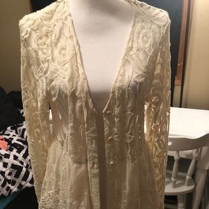 Cream lace cardigan